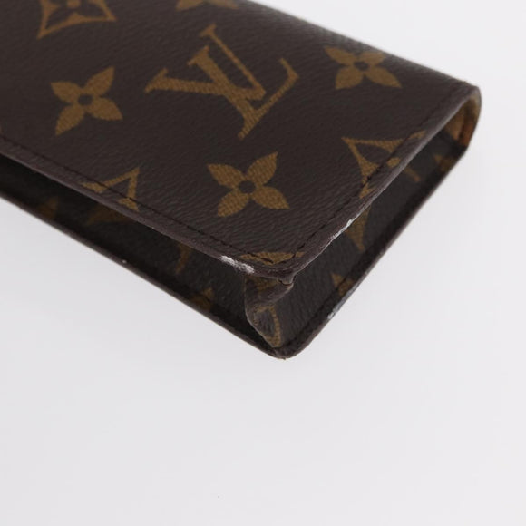 LOUIS VUITTON Monogram Etui Lunette Simple Glasses Case LV Auth BA7948