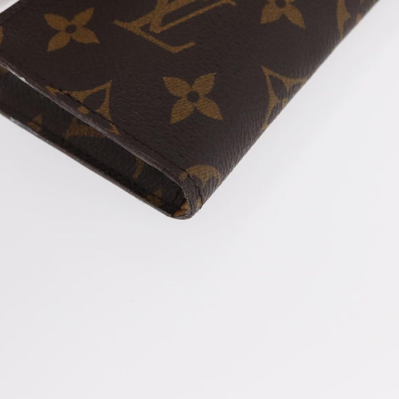 LOUIS VUITTON Monogram Etui Lunette Simple Glasses Case LV Auth BA7948