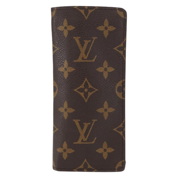 LOUIS VUITTON Monogram Etui Lunette Simple Glasses Case LV Auth BA7948