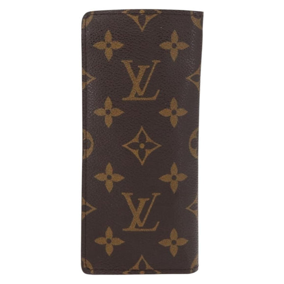 LOUIS VUITTON Monogram Etui Lunette Simple Glasses Case LV Auth BA7948