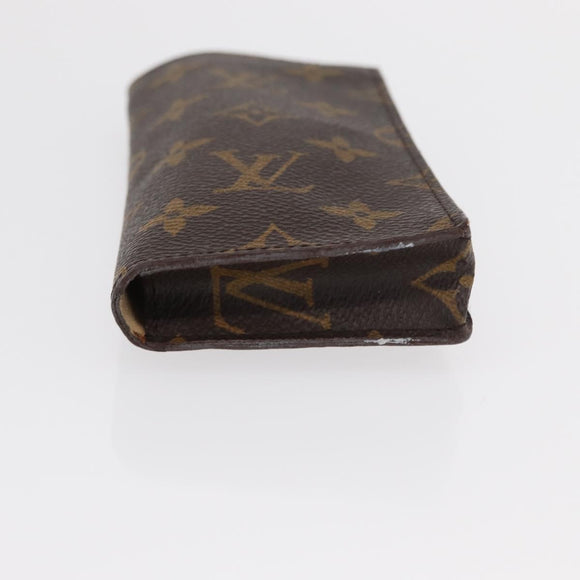 LOUIS VUITTON Monogram Etui Lunette Simple Glasses Case LV Auth BA7948