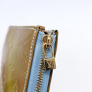 LOUIS VUITTON Monogram Vernis Lexington Pouch Baby Blue M91011 LV Auth BA7951-8