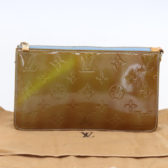 LOUIS VUITTON Monogram Vernis Lexington Pouch Baby Blue M91011 LV Auth BA7951