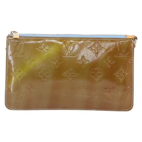 LOUIS VUITTON Monogram Vernis Lexington Pouch Baby Blue M91011 LV Auth BA7951