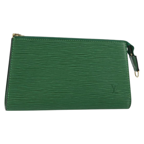 LOUIS VUITTON Epi Pochette Accessoires Pouch Green M52984 LV Auth BA7952