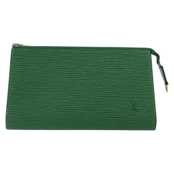 LOUIS VUITTON Epi Pochette Accessoires Pouch Green M52984 LV Auth BA7952