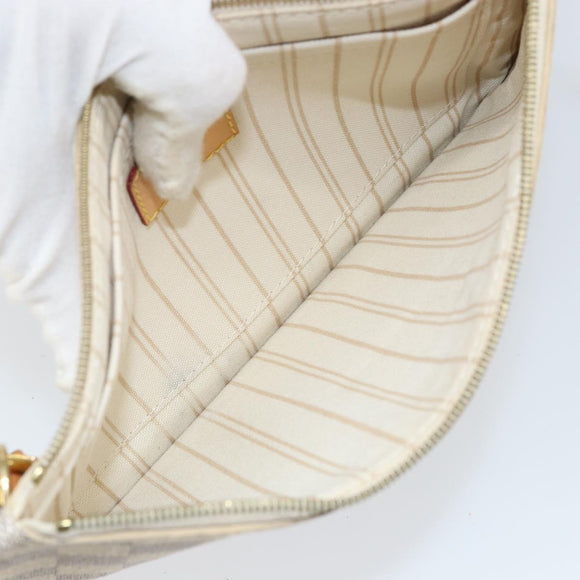 LOUIS VUITTON Damier Azur Neverfull MM Pouch LV Auth BA7953