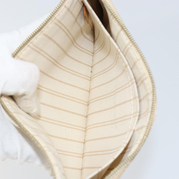 LOUIS VUITTON Damier Azur Neverfull MM Pouch LV Auth BA7953