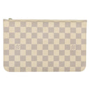LOUIS VUITTON Damier Azur Neverfull MM Pouch LV Auth BA7953-13