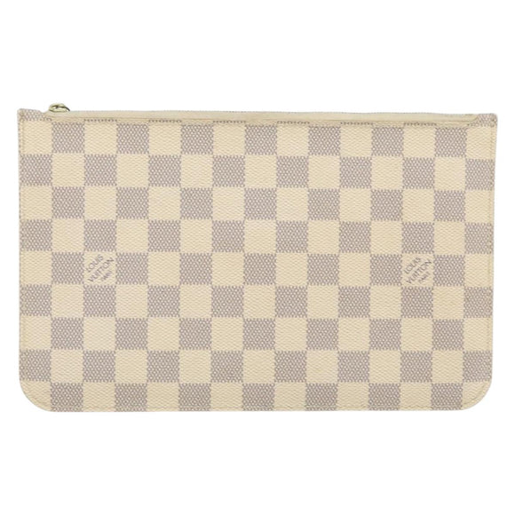 LOUIS VUITTON Damier Azur Neverfull MM Pouch LV Auth BA7953