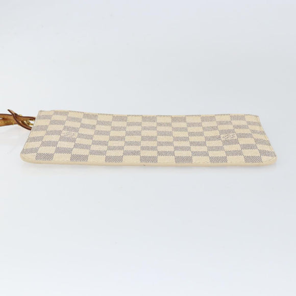 LOUIS VUITTON Damier Azur Neverfull MM Pouch LV Auth BA7953