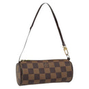 LOUIS VUITTON Damier Ebene Papillon Pouch LV Auth BA7956-1