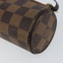 LOUIS VUITTON Damier Ebene Papillon Pouch LV Auth BA7956-15