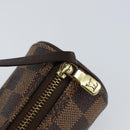 LOUIS VUITTON Damier Ebene Papillon Pouch LV Auth BA7956-10