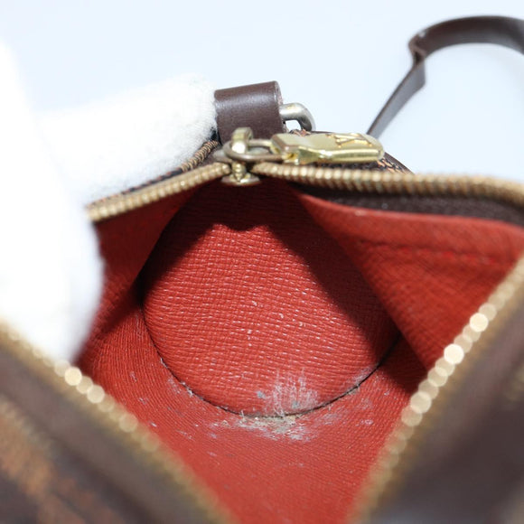 LOUIS VUITTON Damier Ebene Papillon Pouch LV Auth BA7956