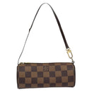 LOUIS VUITTON Damier Ebene Papillon Pouch LV Auth BA7956-13