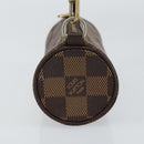 LOUIS VUITTON Damier Ebene Papillon Pouch LV Auth BA7956-3