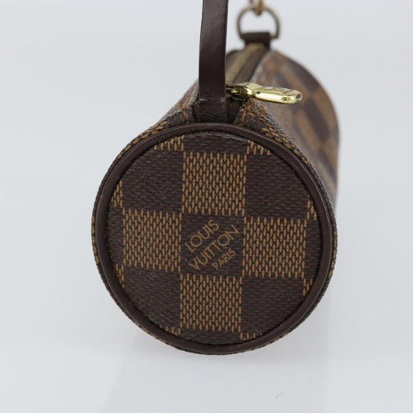 LOUIS VUITTON Damier Ebene Papillon Pouch LV Auth BA7956