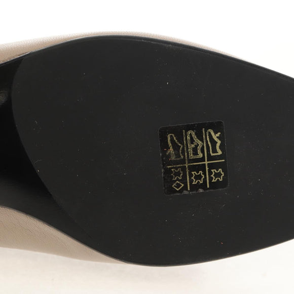 HERMES Moccasin Royale Shoes Leather Beige Auth BA7957M