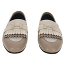HERMES Moccasin Royale Shoes Leather Beige Auth BA7957M-2