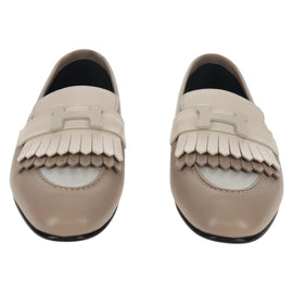 HERMES Moccasin Royale Shoes Leather Beige Auth BA7957M - 0
