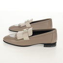 HERMES Moccasin Royale Shoes Leather Beige Auth BA7957M-3