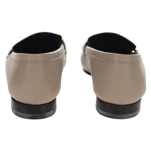 HERMES Moccasin Royale Shoes Leather Beige Auth BA7957M