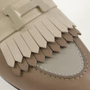 HERMES Moccasin Royale Shoes Leather Beige Auth BA7957M-13