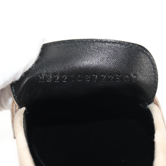 HERMES Destan Kelly Buckle Loafers Shoes Suede Beige Auth BA7958M