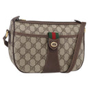GUCCI GG Supreme Web Sherry Line Bag PVC Beige Gold 89 02 032 Auth BA7961-1