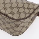 GUCCI GG Supreme Web Sherry Line Bag PVC Beige Gold 89 02 032 Auth BA7961-16