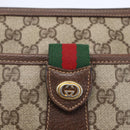 GUCCI GG Supreme Web Sherry Line Bag PVC Beige Gold 89 02 032 Auth BA7961-18