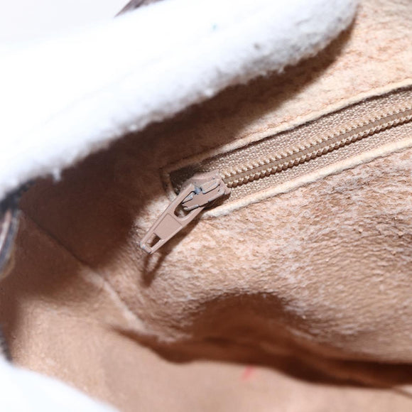 GUCCI GG Supreme Web Sherry Line Bag PVC Beige Gold 89 02 032 Auth BA7961