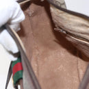 GUCCI GG Supreme Web Sherry Line Bag PVC Beige Gold 89 02 032 Auth BA7961-22