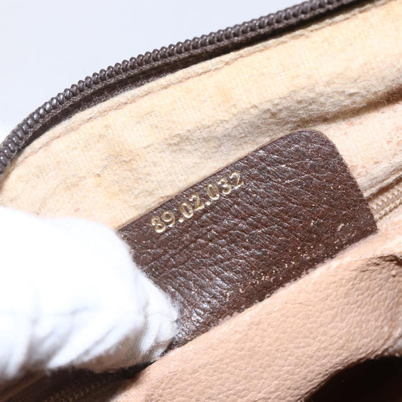 GUCCI GG Supreme Web Sherry Line Bag PVC Beige Gold 89 02 032 Auth BA7961