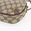 GUCCI GG Supreme Web Sherry Line Bag PVC Beige Gold 156 02 066 Auth BA7963-12