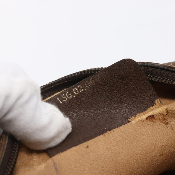 GUCCI GG Supreme Web Sherry Line Bag PVC Beige Gold 156 02 066 Auth BA7963