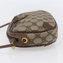 GUCCI GG Supreme Web Sherry Line Bag PVC Beige Gold 156 02 066 Auth BA7963-4