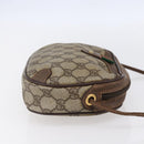 GUCCI GG Supreme Web Sherry Line Bag PVC Beige Gold 156 02 066 Auth BA7963-5
