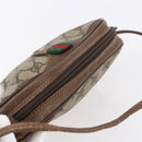 GUCCI GG Supreme Web Sherry Line Bag PVC Beige Gold 156 02 066 Auth BA7963-6