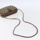 GUCCI GG Supreme Web Sherry Line Bag PVC Beige Gold 156 02 066 Auth BA7963-7