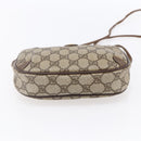 GUCCI GG Supreme Web Sherry Line Bag PVC Beige Gold 156 02 066 Auth BA7963-9