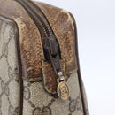 GUCCI GG Supreme Web Sherry Line Clutch Bag PVC Beige Gold 63 01 012 Auth BA7964-8