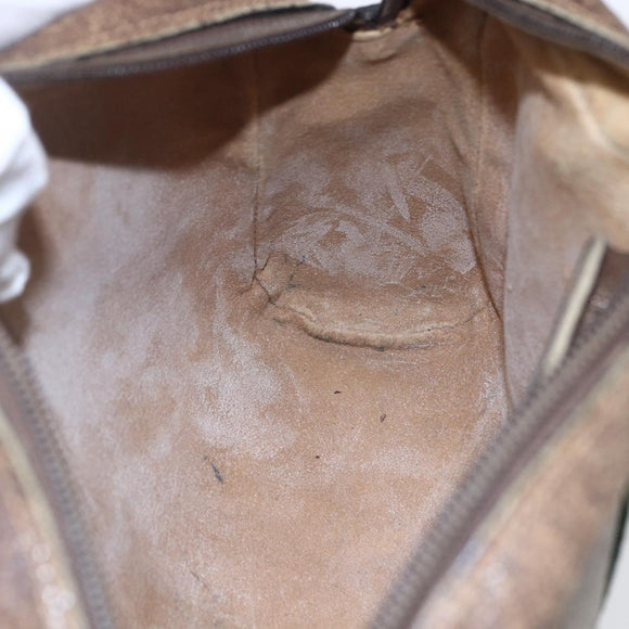 GUCCI GG Supreme Web Sherry Line Clutch Bag PVC Beige Gold 63 01 012 Auth BA7964