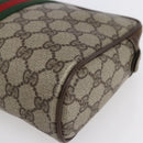 GUCCI GG Supreme Web Sherry Line Clutch Bag PVC Beige Gold 63 01 012 Auth BA7964-7