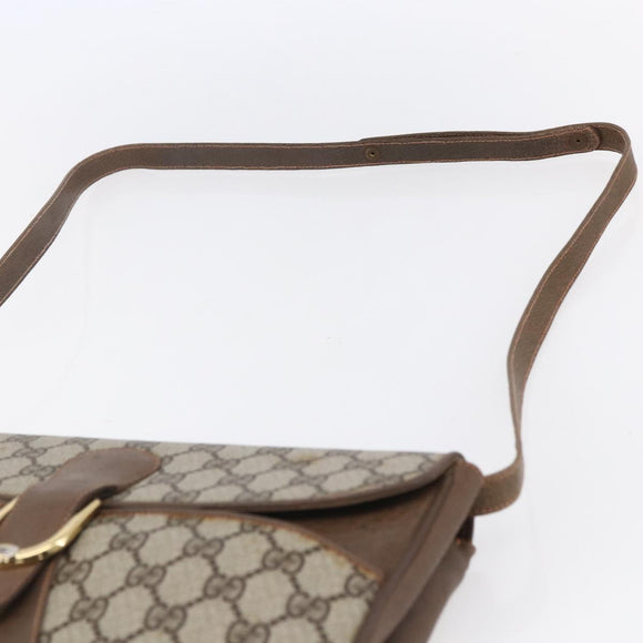 GUCCI GG Supreme Shoulder Bag PVC Beige Gold 904 02 025 Auth BA7965