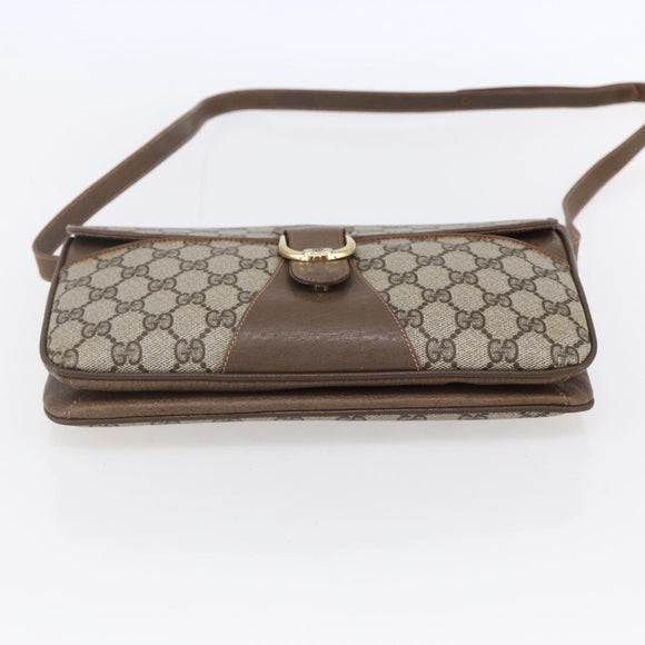 GUCCI GG Supreme Shoulder Bag PVC Beige Gold 904 02 025 Auth BA7965