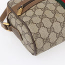 GUCCI GG Supreme Web Sherry Line Bag PVC Beige Gold 98 02 004 Auth BA7967-15