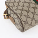 GUCCI GG Supreme Web Sherry Line Bag PVC Beige Gold 98 02 004 Auth BA7967-17