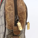 GUCCI GG Supreme Web Sherry Line Bag PVC Beige Gold 98 02 004 Auth BA7967-9